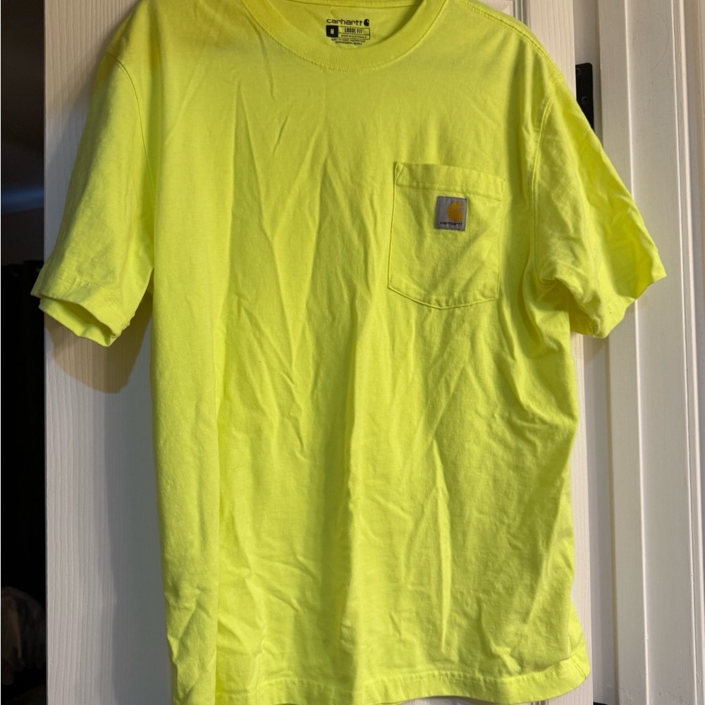 Carhartt Neon Yellow Loose Fit Tee M - Picture 2 of 4